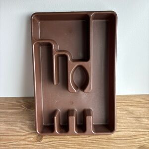 Rubbermaid 2921 C1 Brown Vintage Utensil Tray